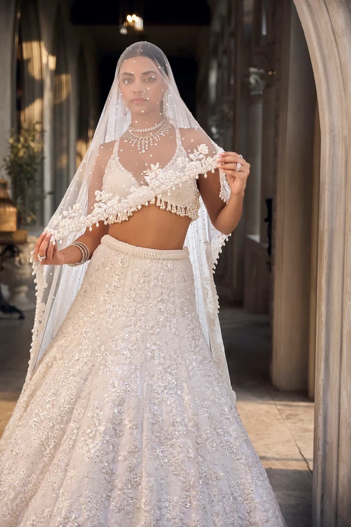 Mritsa Gota Patti Silk Lehenga Set - Red