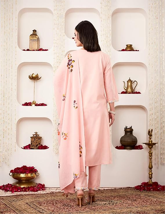 Mritsa Gota Patti Silk Lehenga Set - Red