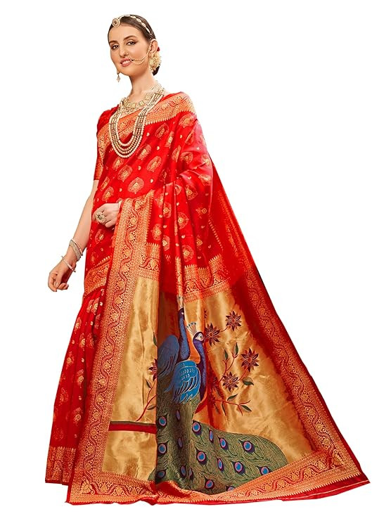 Mritsa Gota Patti Silk Lehenga Set - Red