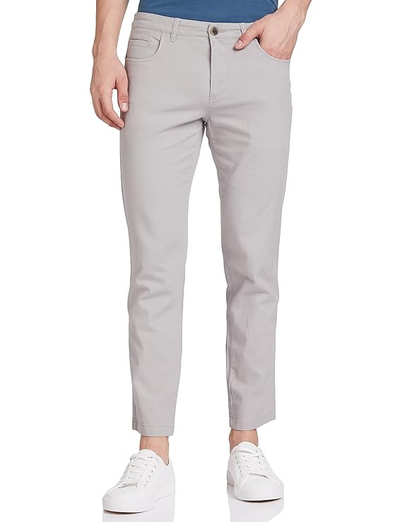 Amazon Brand - Symbol Men Stretchable Casual Pants | Scoop Pocket Chinos | Trousers (Slim Fit)