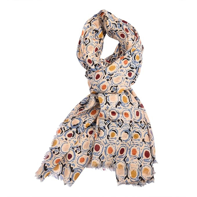 AQVA Printed Cotton Scarf, Soft Scarves Stoles for Summer & Winter for Women & Girls