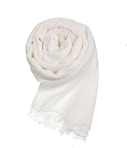 ICW Women's Premium Wrinkle Ironless Crinkled Cotton Summer Scarf Stoles Shawl head scarves for girls