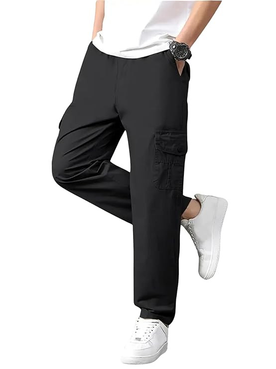 Lymio Men Cotton High Rise Cargo Pants (Cargo-26-29)
