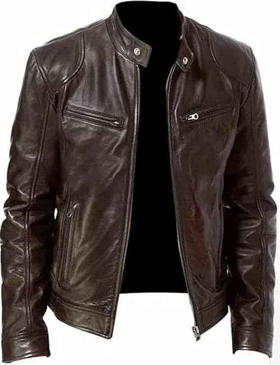NATURAL LEATHER Men's Brown Leather Jacket (ZL_JK_42_Brown,Sizes :- S to 2XL)